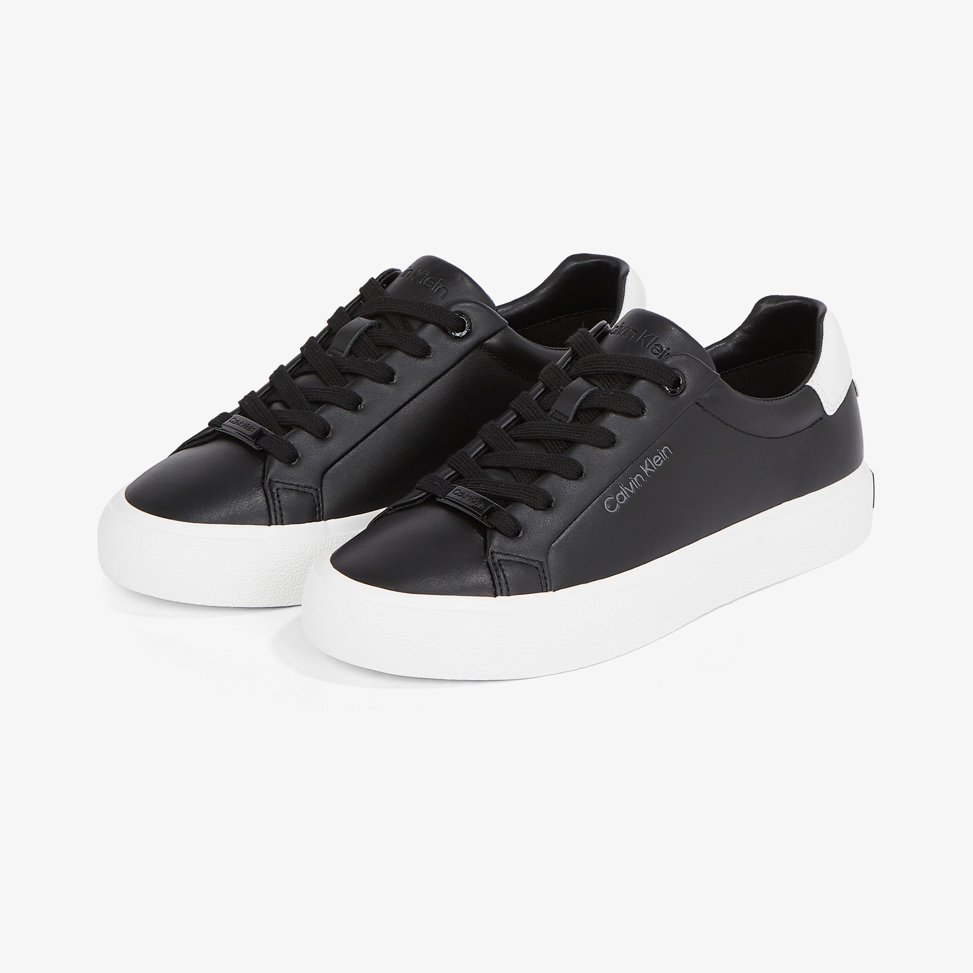 Calvin Klein Lace Up Texture Kadın Siyah Sneaker