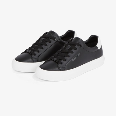  Calvin Klein Lace Up Texture Kadın Siyah Sneaker