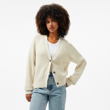  Calvin Klein Mouline Relaxed Kadın Krem Rengi Hırka