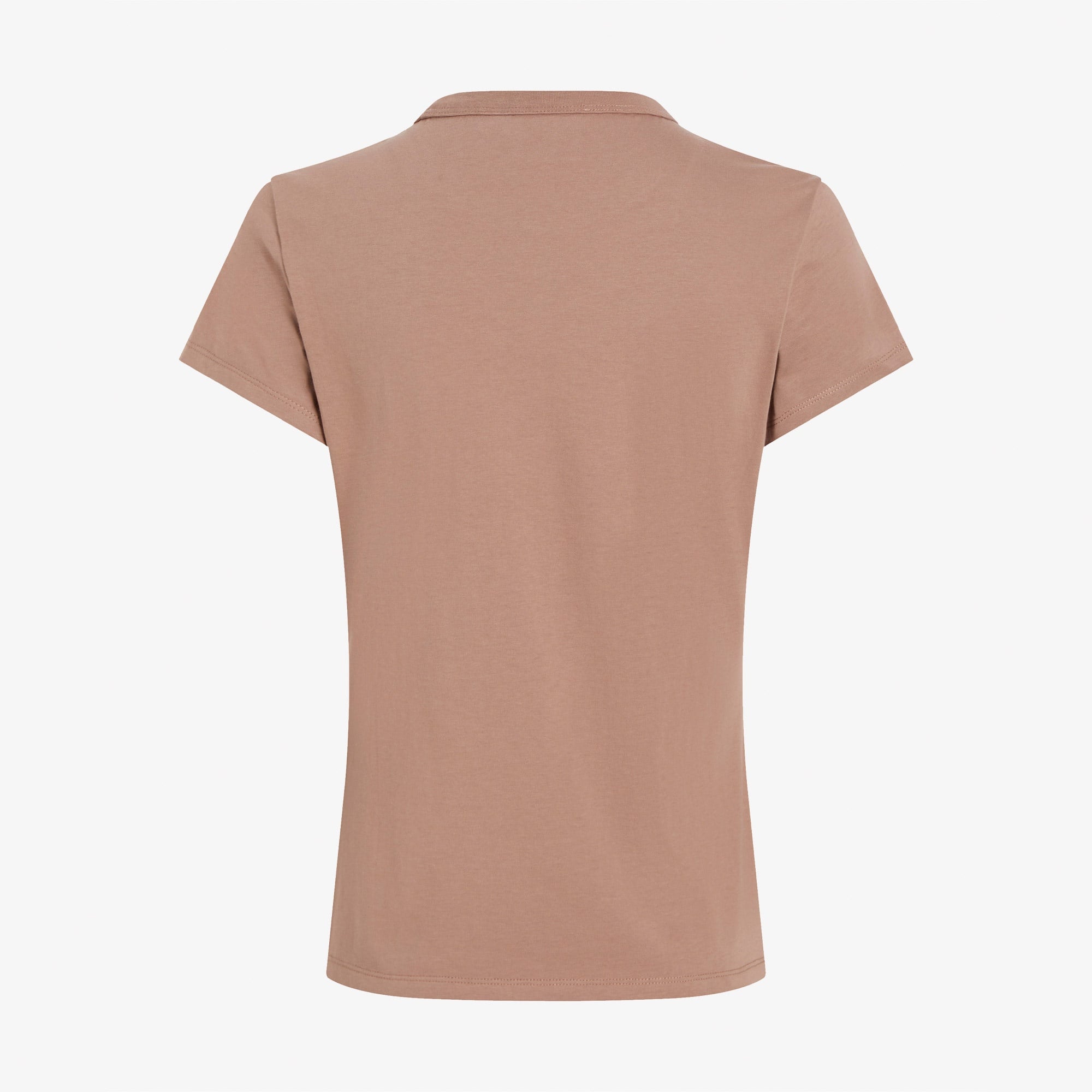 Calvin Klein Slim Kadın Kahverengi T-Shirt