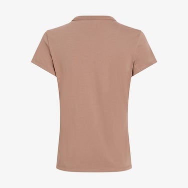 Calvin Klein Slim Kadın Kahverengi T-Shirt