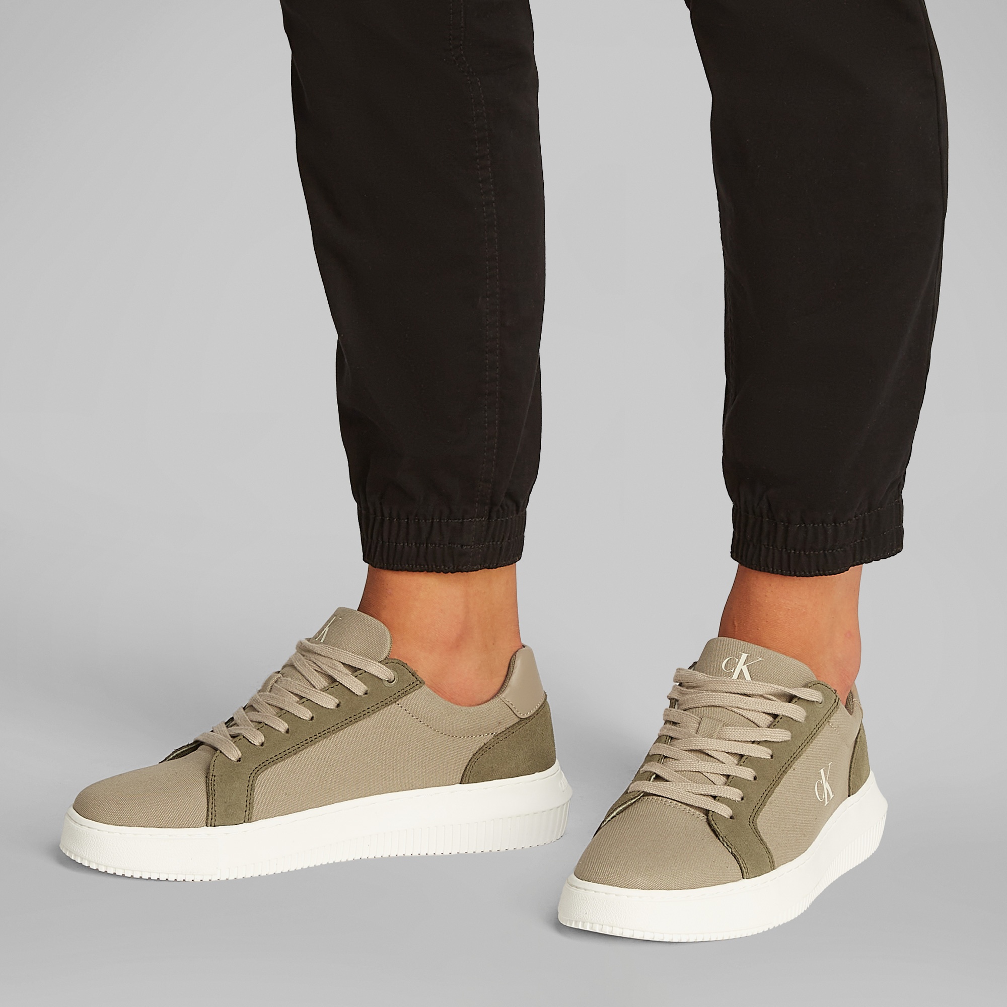 Calvin Klein Canvas Erkek Yeşil Sneaker