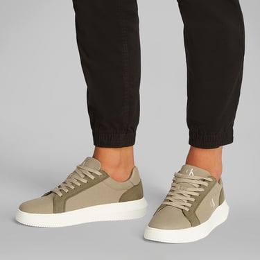  Calvin Klein Canvas Erkek Yeşil Sneaker