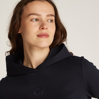  Calvin Klein Satin Regular Kadın Siyah Sweatshirt