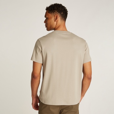  Calvin Klein Embossed Logo Erkek Bej T-Shirt