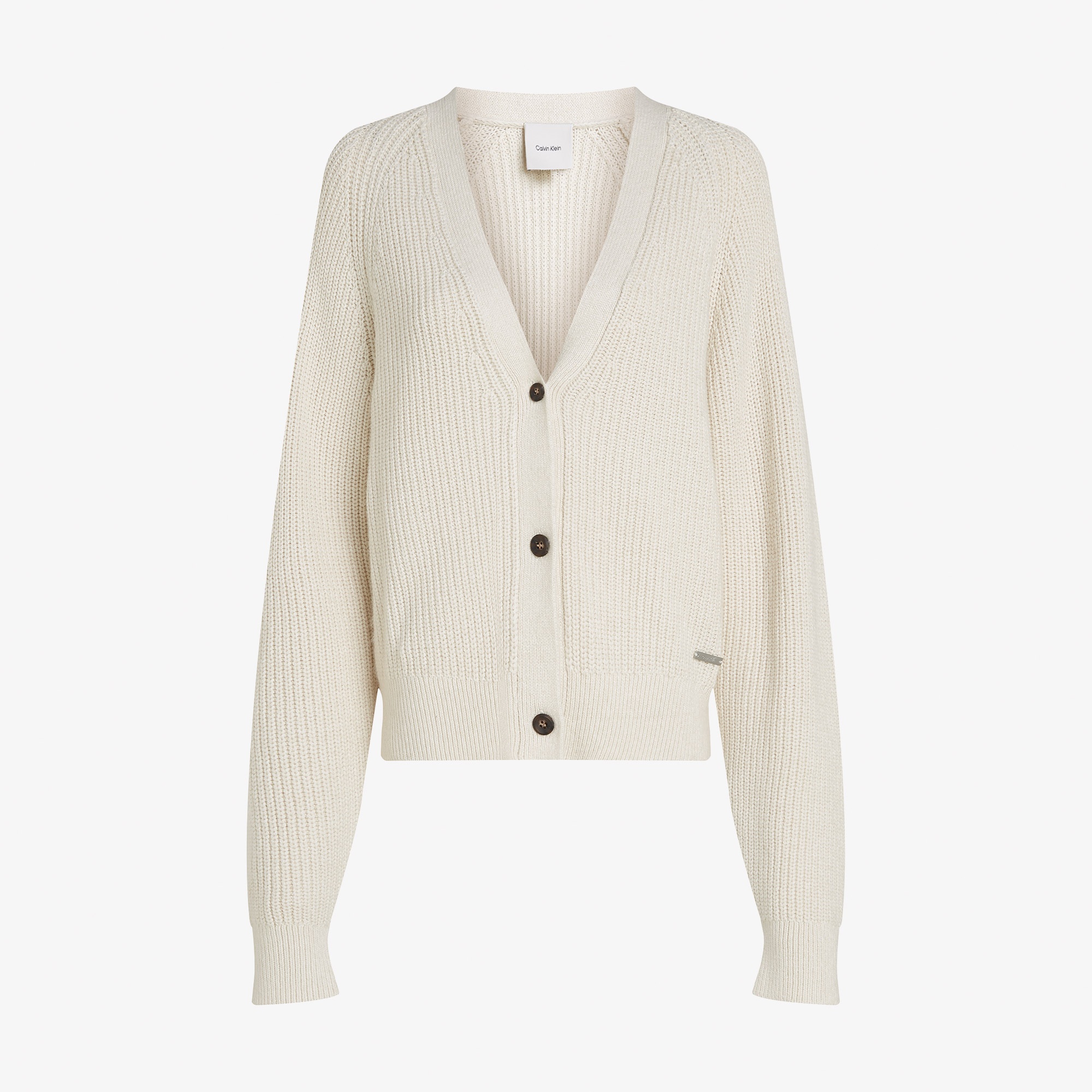 Calvin Klein Mouline Relaxed Kadın Krem Rengi Hırka