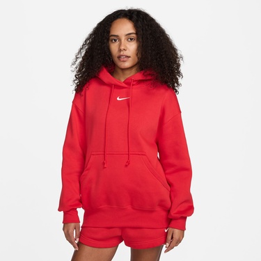  Nike Sportswear Phoenix Fleece Oversize Kadın Kırmızı Sweatshirt