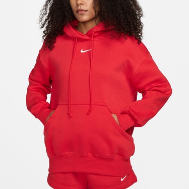  Nike Sportswear Phoenix Fleece Oversize Kadın Kırmızı Sweatshirt