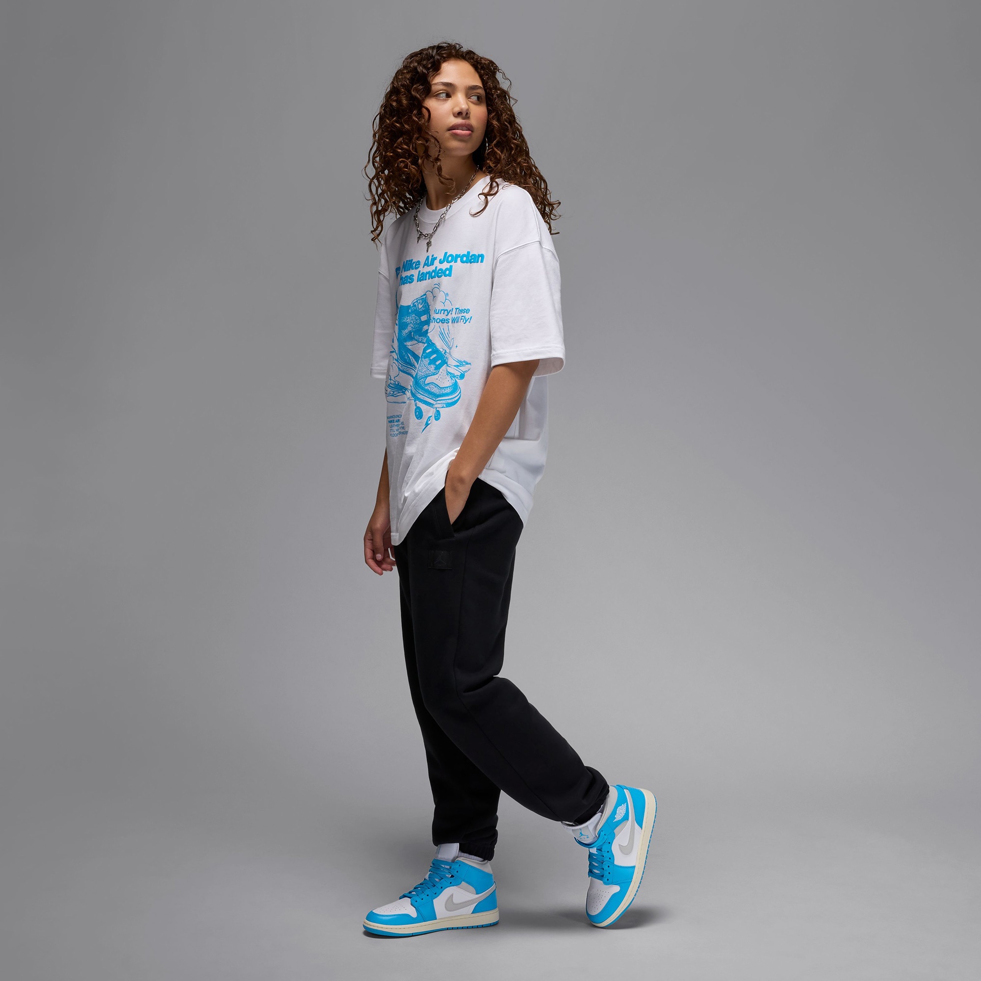 Jordan Air 1 Mid Kadın Mavi Spor Ayakkabı