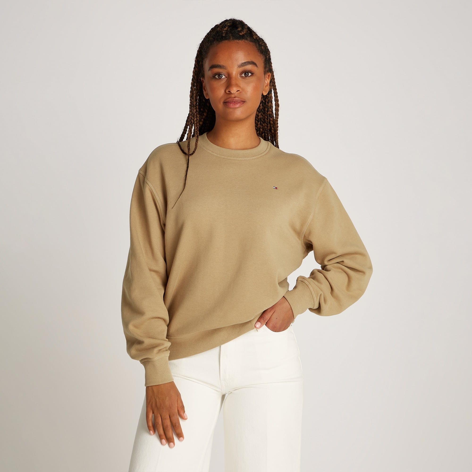 Tommy Hilfiger Kadın Haki Sweatshirt