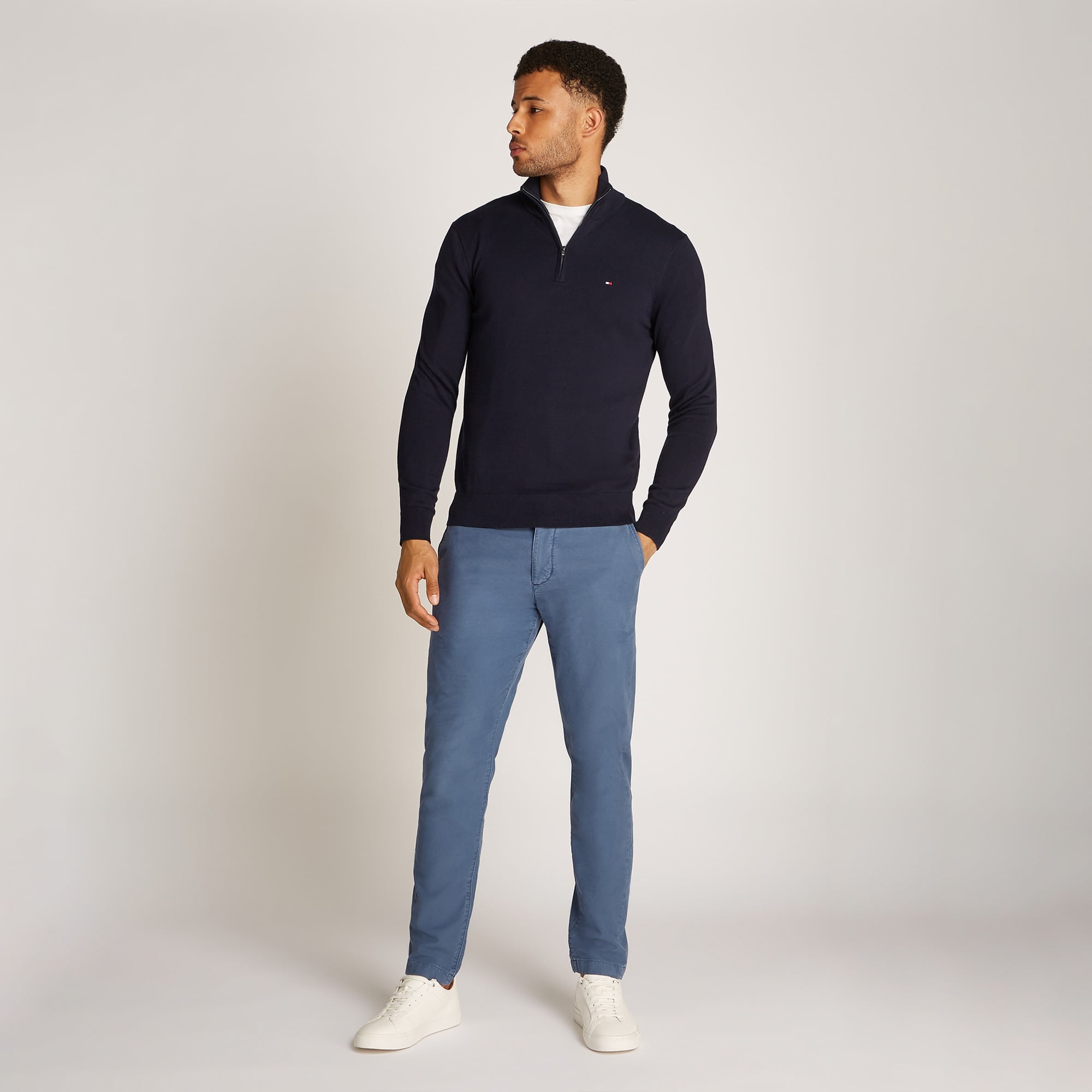 Tommy Hilfiger Erkek Triko Lacivert Kazak