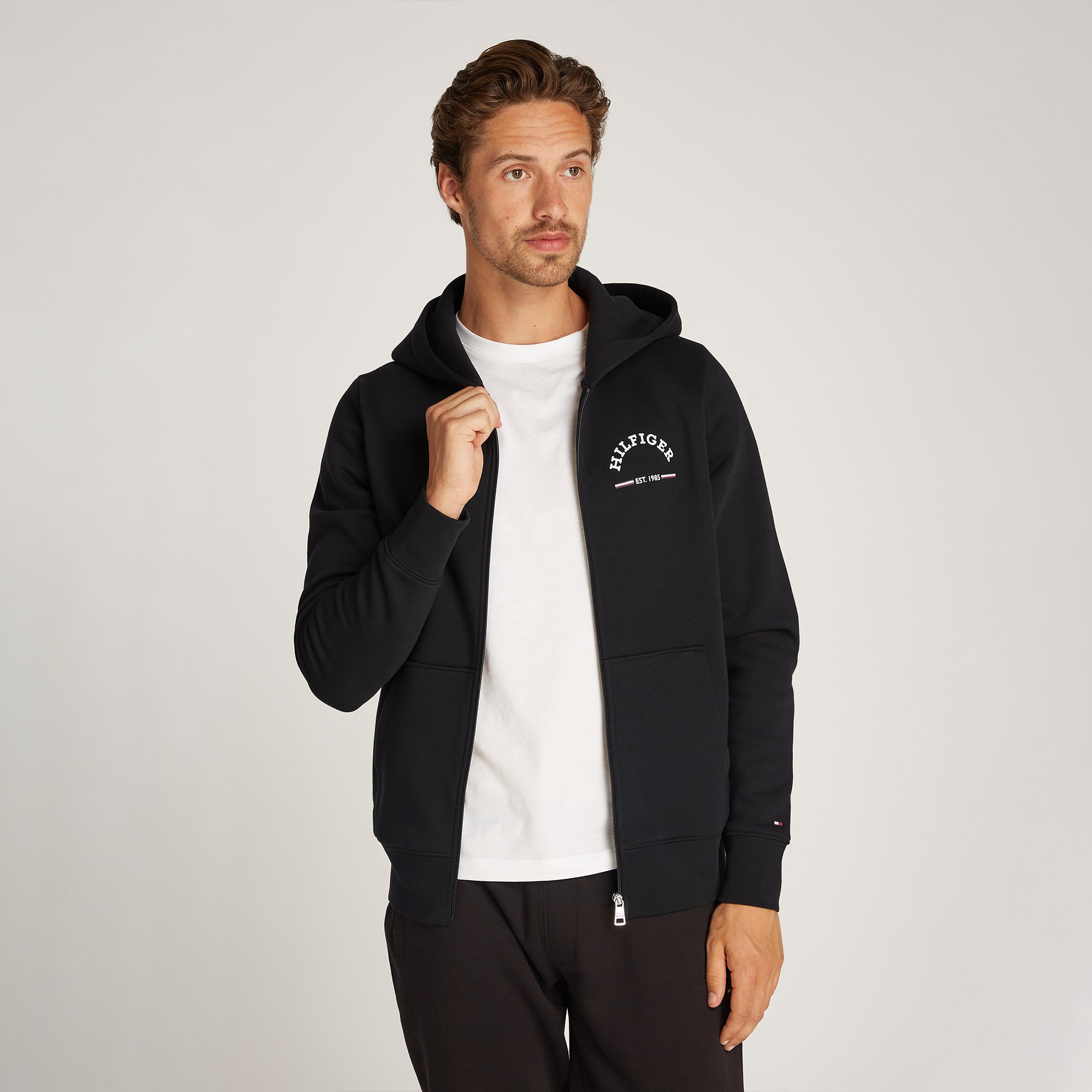 Tommy Hilfiger Erkek Siyah Sweatshirt