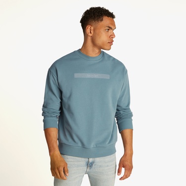  Calvin Klein Erkek Mavi Sweatshirt