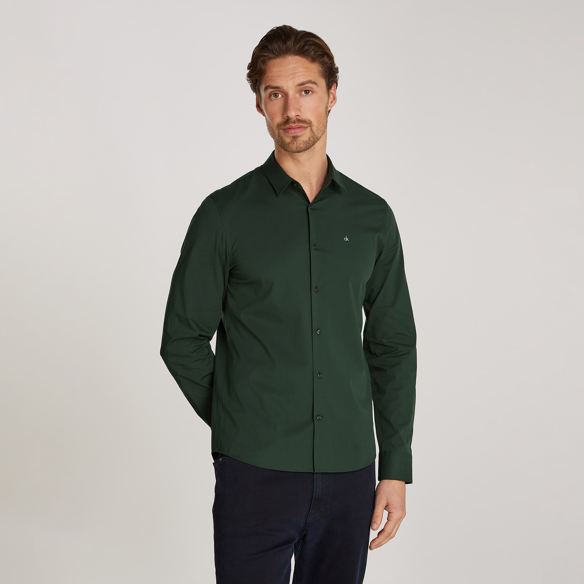 Calvin Klein Erkek Yeşil Gömlek