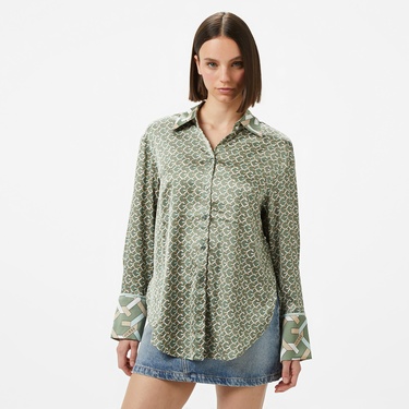  Guess Ls Alexandra Shirt Uma Charm 92 Kadın Renkli Gömlek