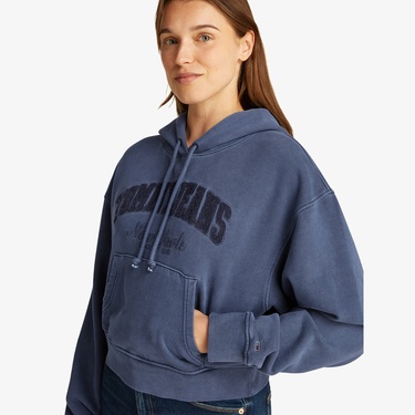  Tommy Hilfiger Kadın Mavi Sweatshirt