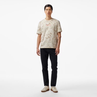  Guess Muscari Cn Mid Organiceam 180 Erkek Bej T-Shirt