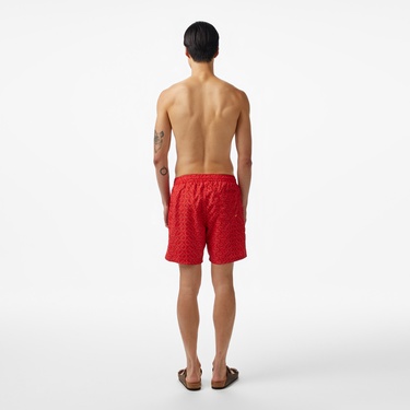  Guess Swimtrunk Medium Gue Soft Dull 75 Erkek Kırmızı Deniz Şortu