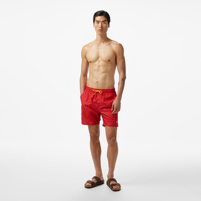  Guess Swimtrunk Medium Gue Soft Dull 75 Erkek Kırmızı Deniz Şortu