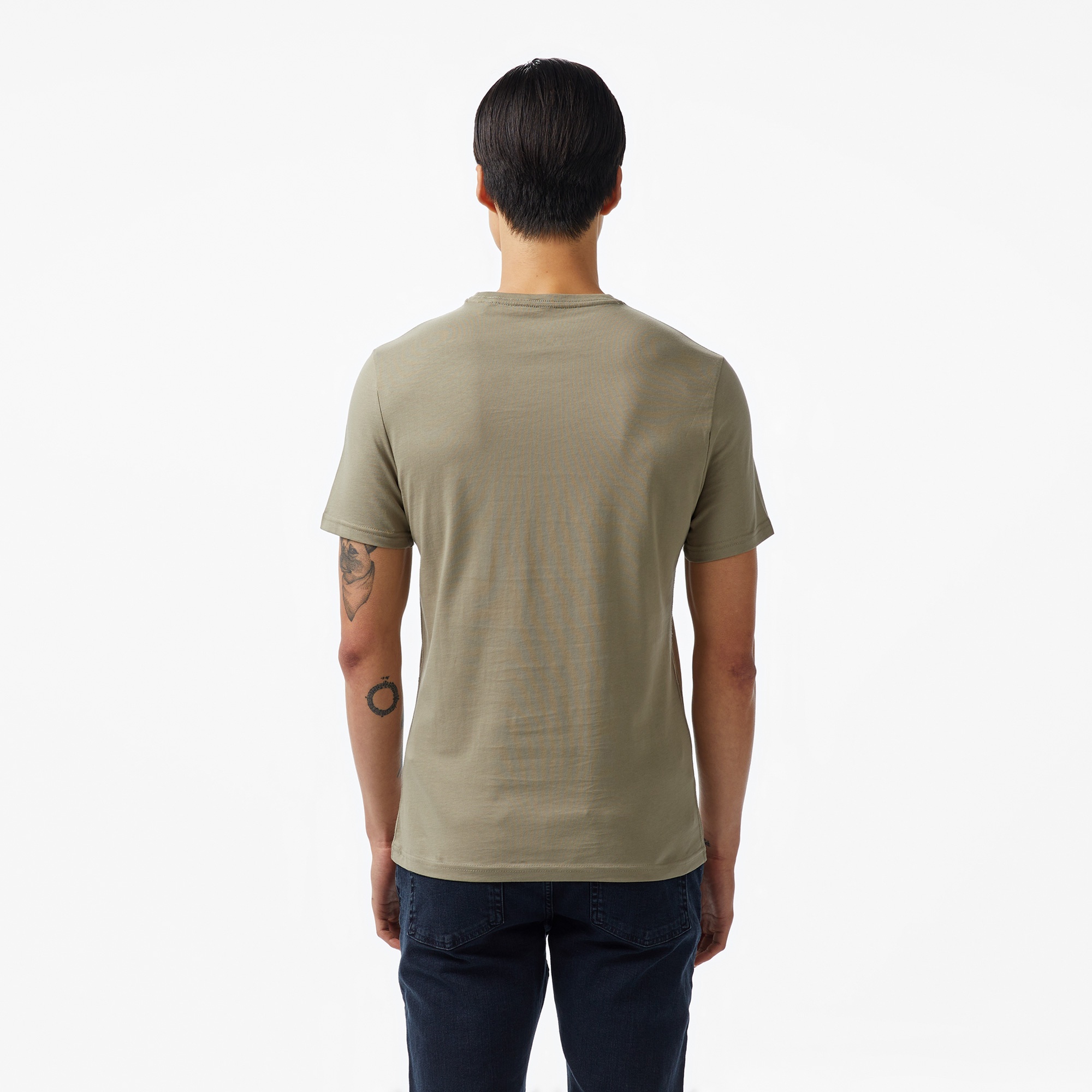 Guess Cn Triangle Mid Organiceam 180 Erkek Yeşil T-Shirt