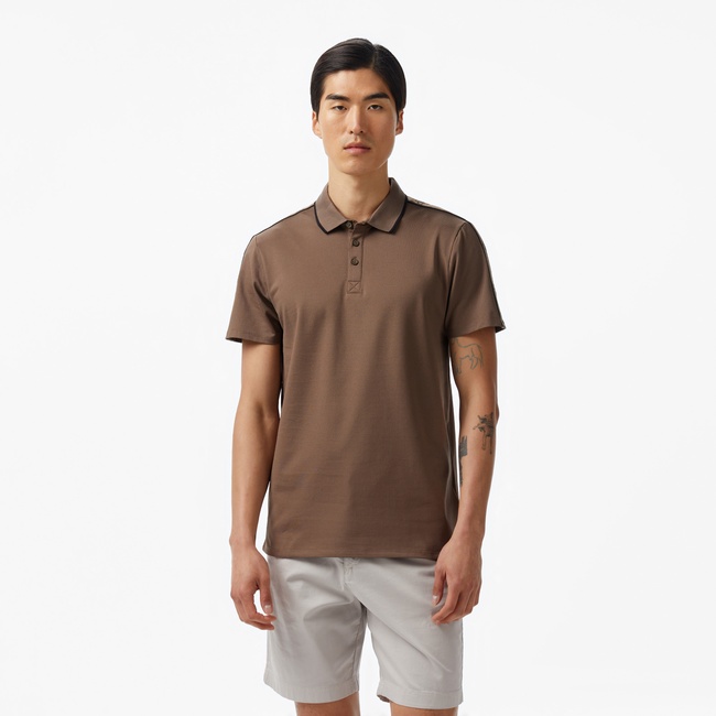  Guess Quattro Paul Pique 200 Erkek Kahverengi Polo