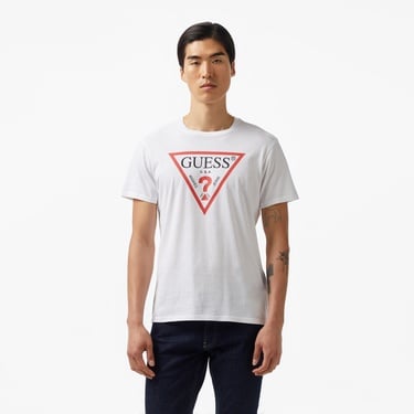  Guess Logombed 160 Erkek Beyaz T-Shirt