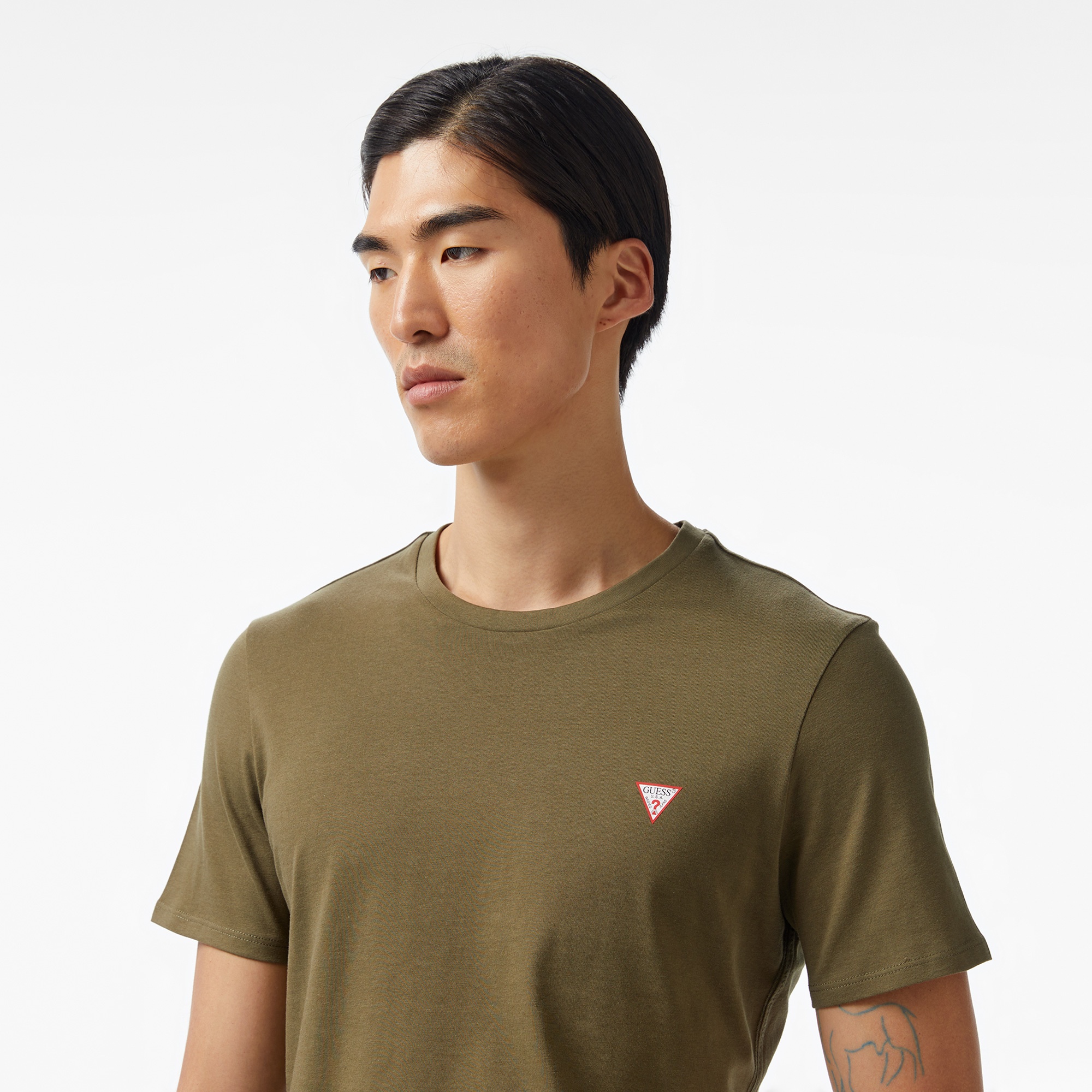 Guess Cnre Mid Organiceam 180 Erkek Yeşil T-Shirt