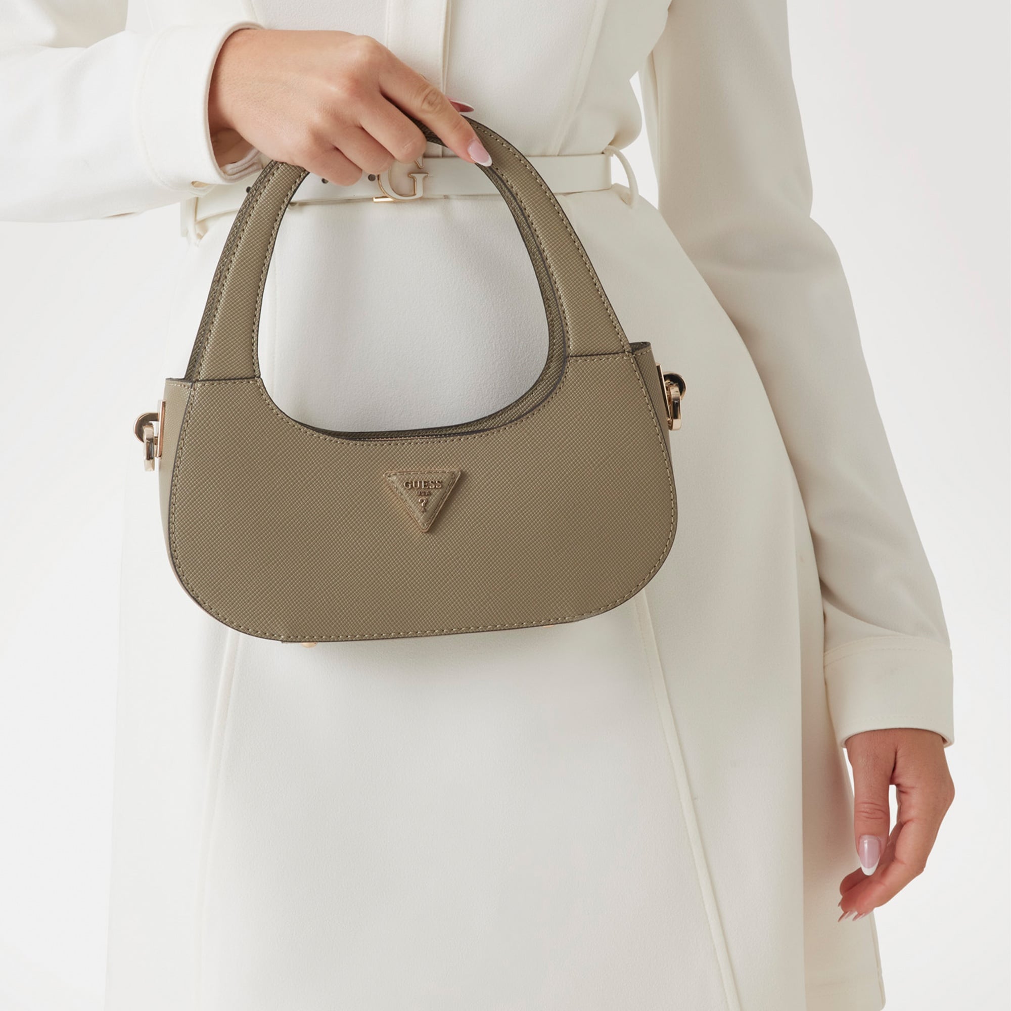 Guess Eco Gloriana Gfriend Jazlynn Hobo Crossbody Kadın  Yeşil Çapraz Çanta