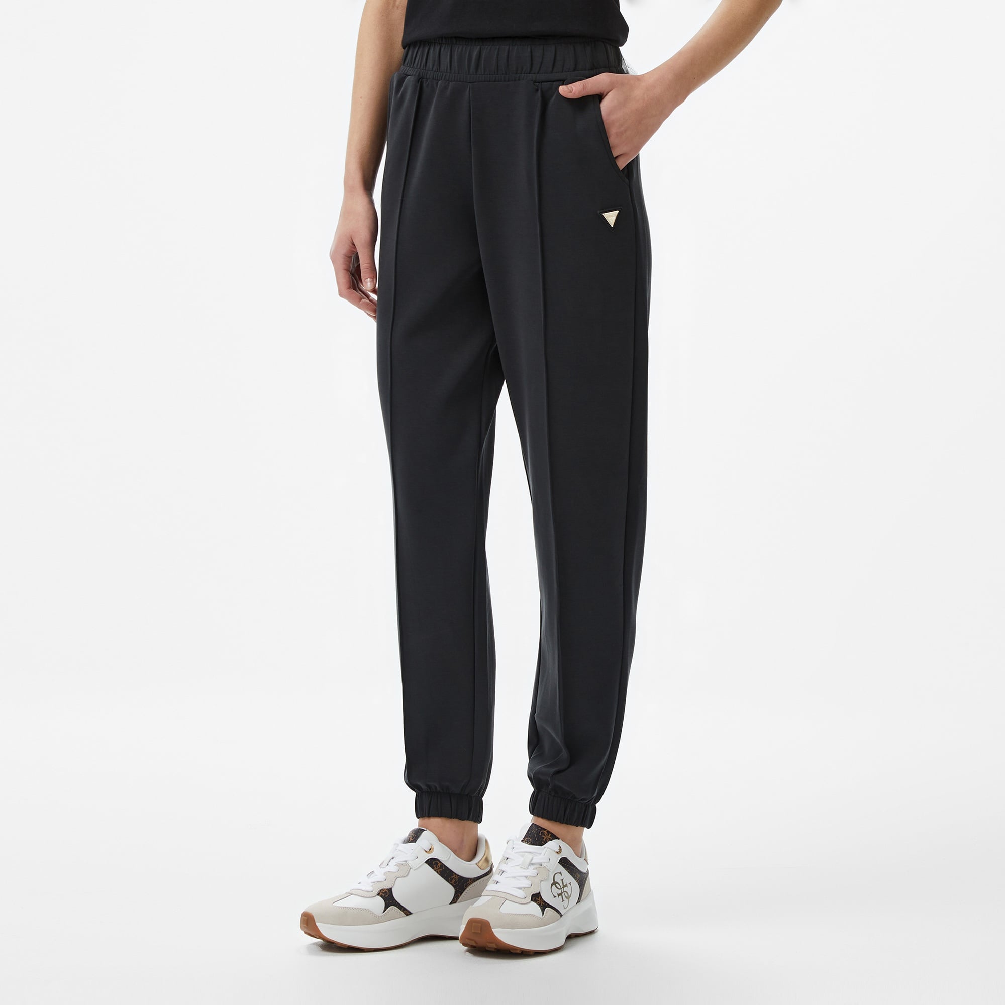 Guess Olympe Jogger Eco Modal Midweight Scuba Kadın Siyah Eşofman Altı