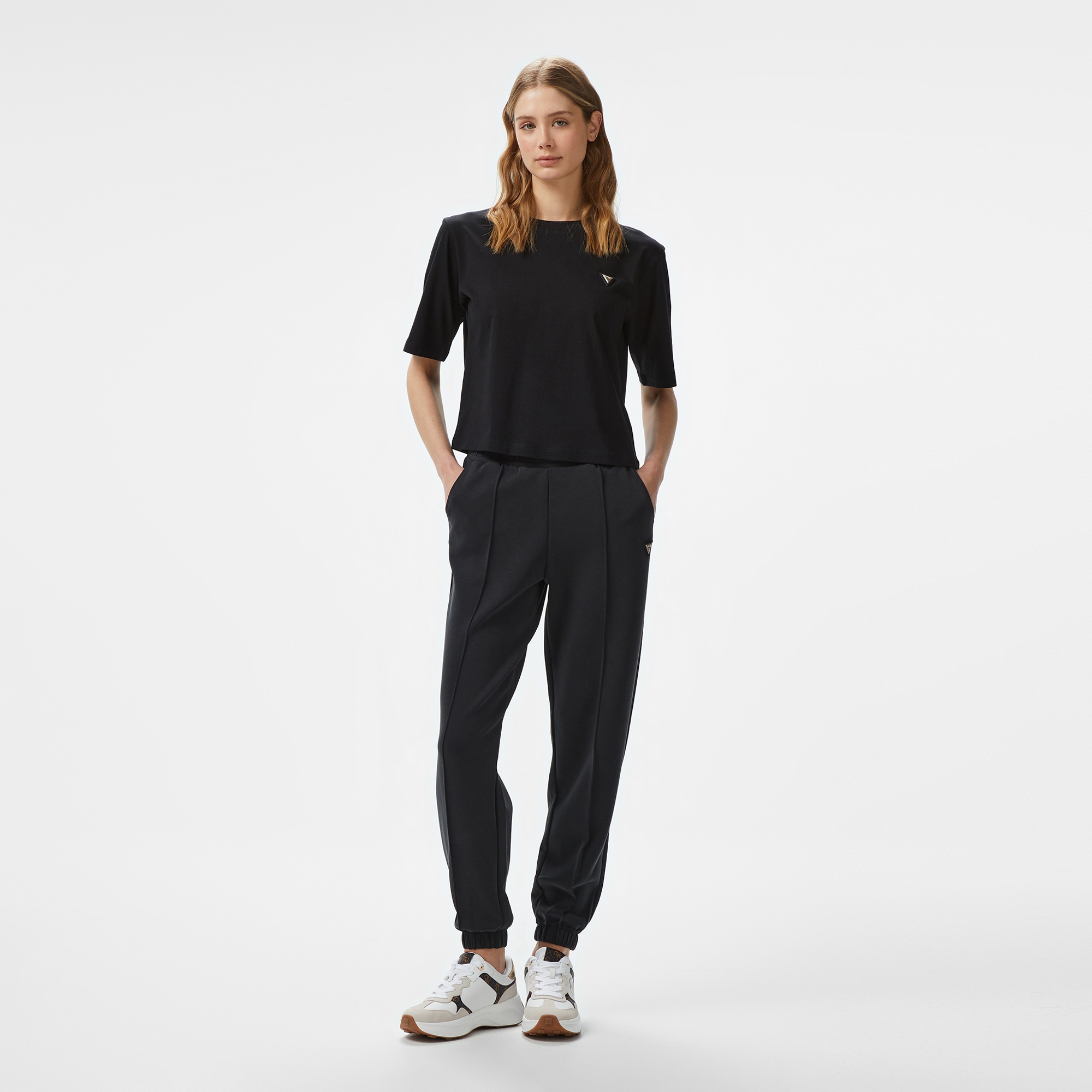 Guess Olympe Jogger Eco Modal Midweight Scuba Kadın Siyah Eşofman Altı