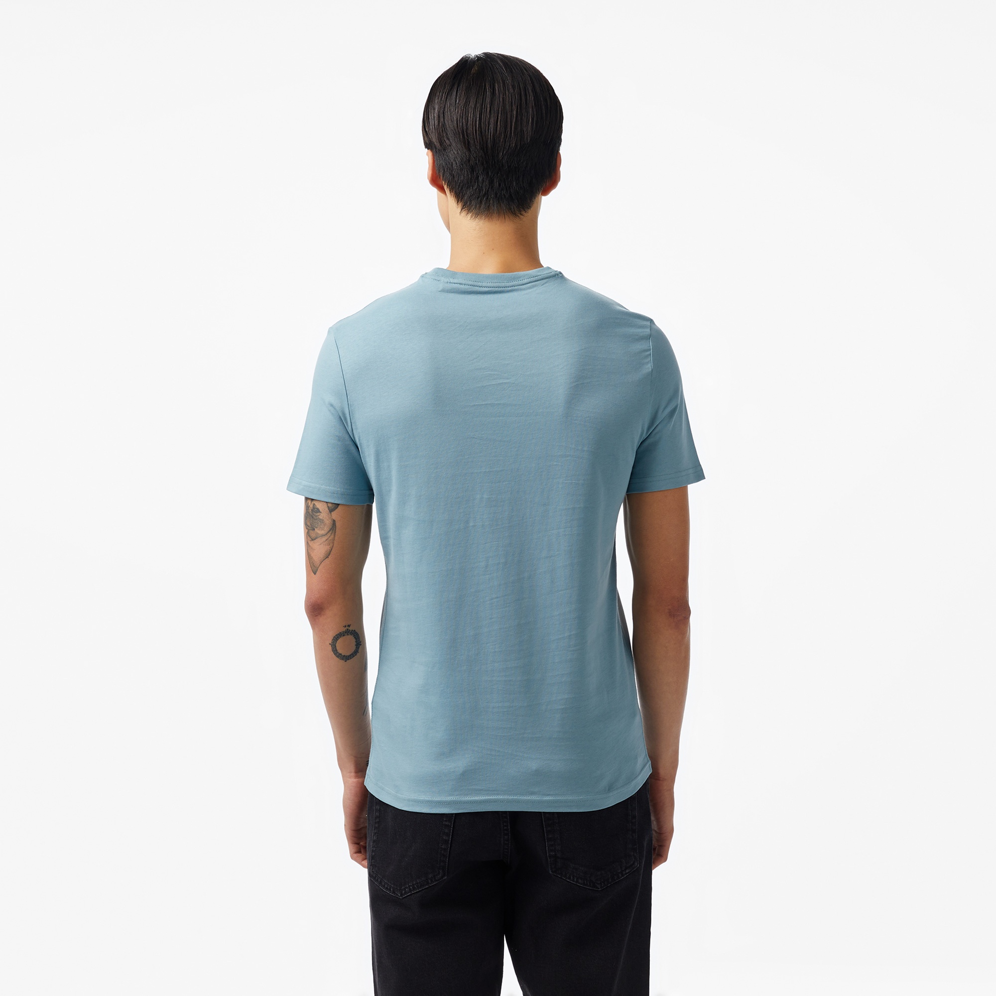 Guess Triangle Mid Organic Stream 180 Erkek Mavi T-Shirt