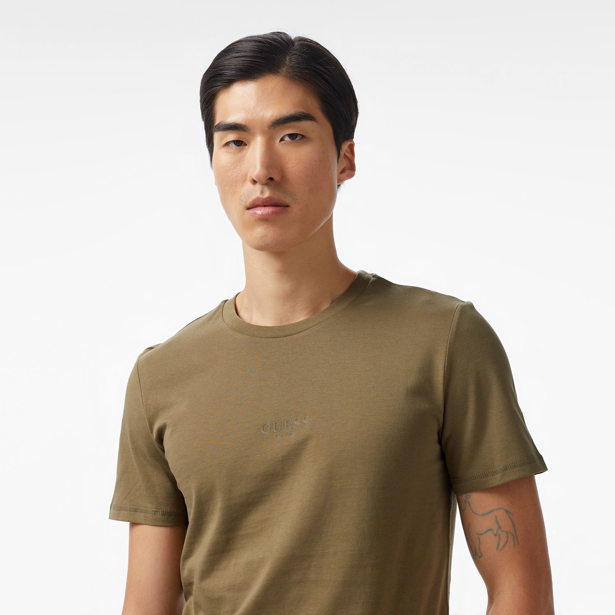 Guess Aidy Mid Organic Stream 180 Erkek Yeşil T-Shirt