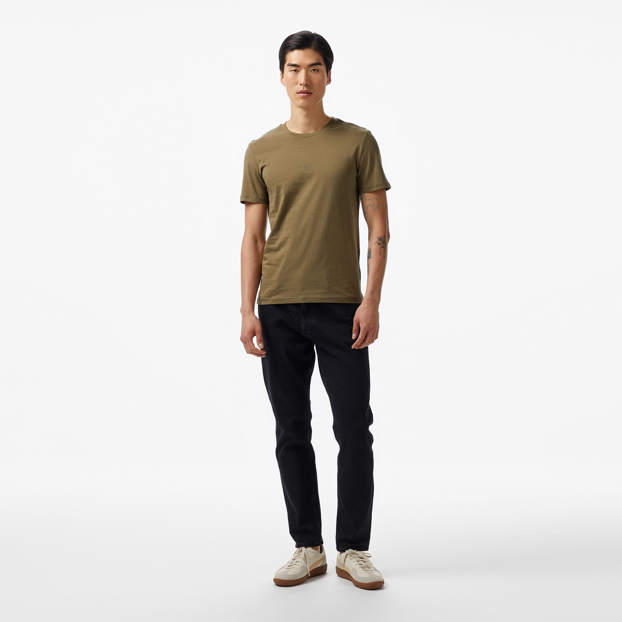 Guess Aidy Mid Organic Stream 180 Erkek Yeşil T-Shirt