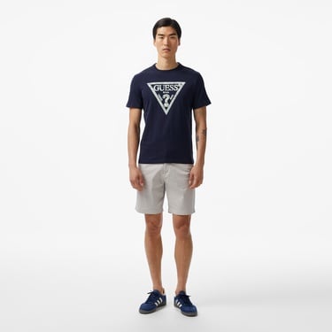  Guess Triangle Mid Organic Stream 180 Erkek Lacivert T-Shirt