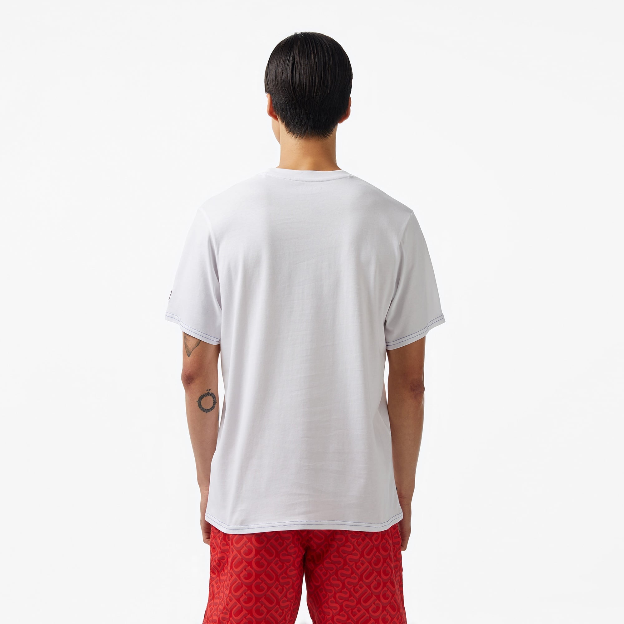 Guess Palm Logo Erkek Beyaz T-Shirt