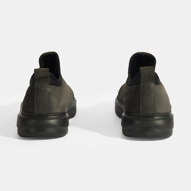  Erkek Gri Bağcıklı Deri Günlük Ayakkabı