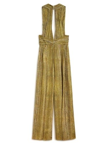  Gold ve Taş Aksesuarlı Tulum