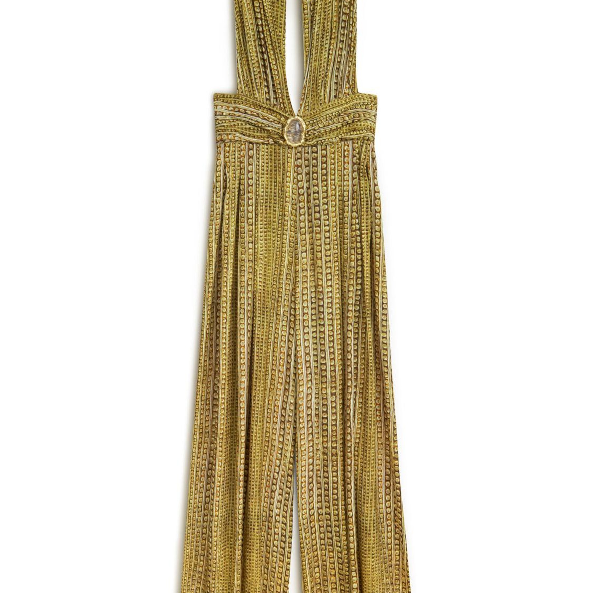 Gold ve Taş Aksesuarlı Tulum