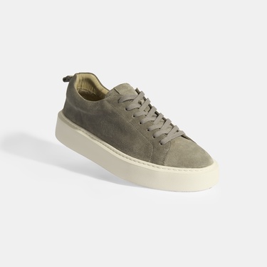  Erkek Gri Bağcıklı Süet Günlük Ayakkabı