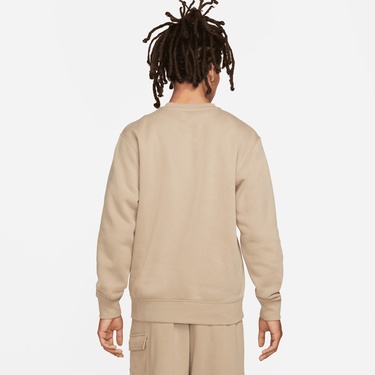  Nike Sportswear Club Crew Erkek Kahverengi Sweatshirt