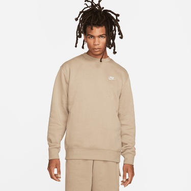  Nike Sportswear Club Crew Erkek Kahverengi Sweatshirt