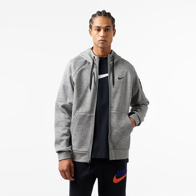  Nike Therma-Fit Full-Zip Erkek Gri Hoodie