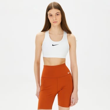  Nike Dri-Fit Swoosh High Support Kadın Beyaz Bra