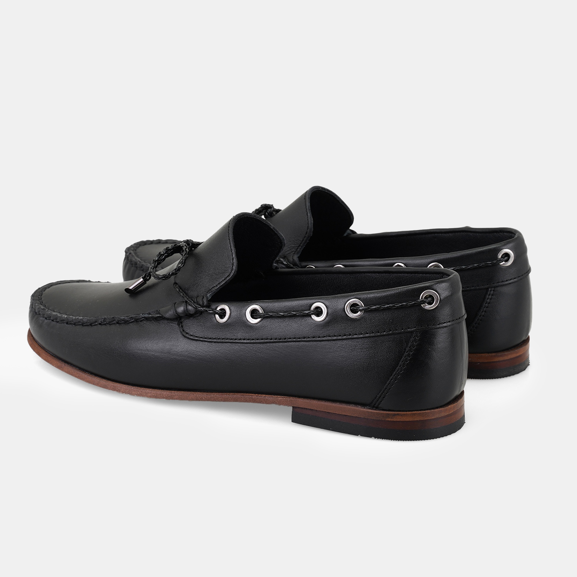 Erkek Siyah Deri Loafer