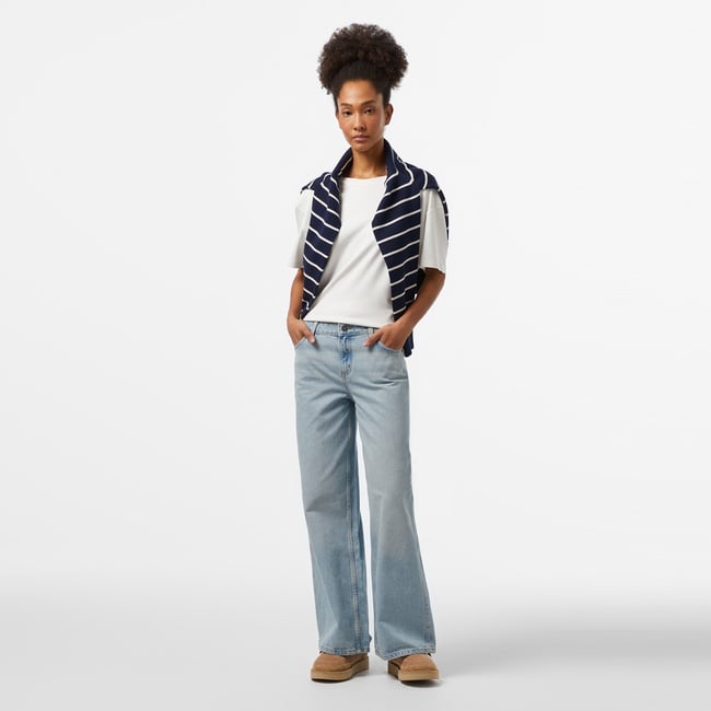  Guess G11 Wide Leg Eco Kadın Açık Mavi Jean