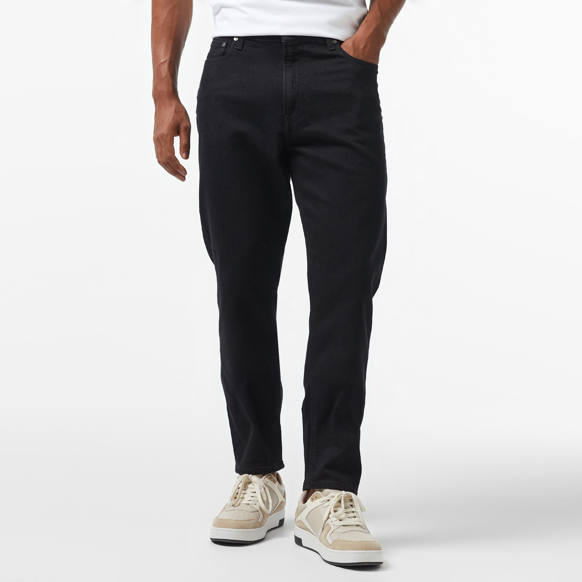 Calvin Klein Tapered - Rinse Erkek Siyah Jean