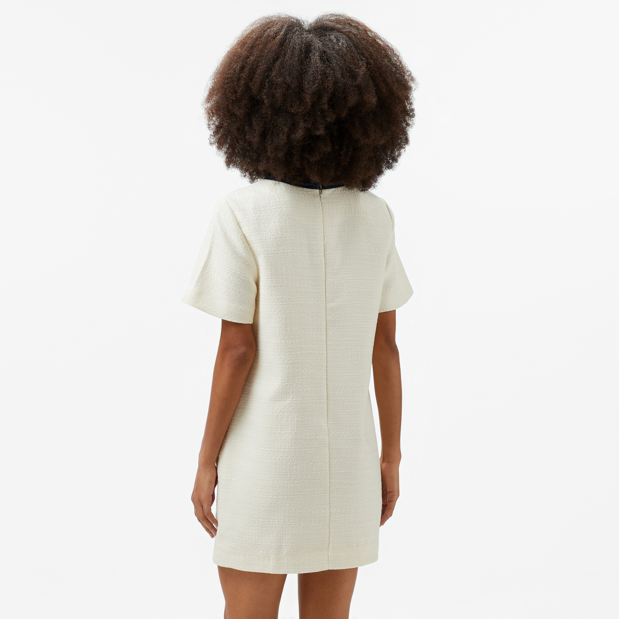 Tommy Hilfiger Tweed Short Shift Kadın Beyaz Elbise