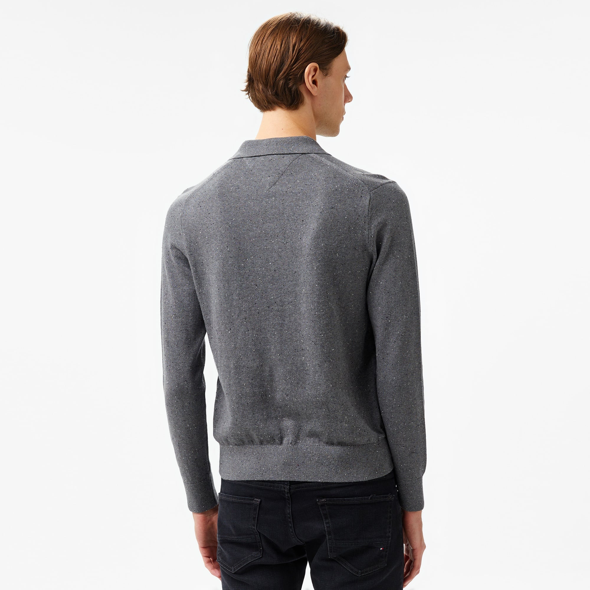 Tommy Hilfiger Pima Erkek Gri Kazak