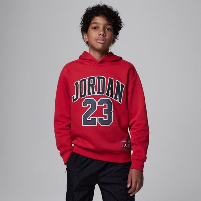  Jordan Jdn Jordan Fleece Pullover  Hoodie Çocuk Kırmızı Kapüşonlu Sweatshirt