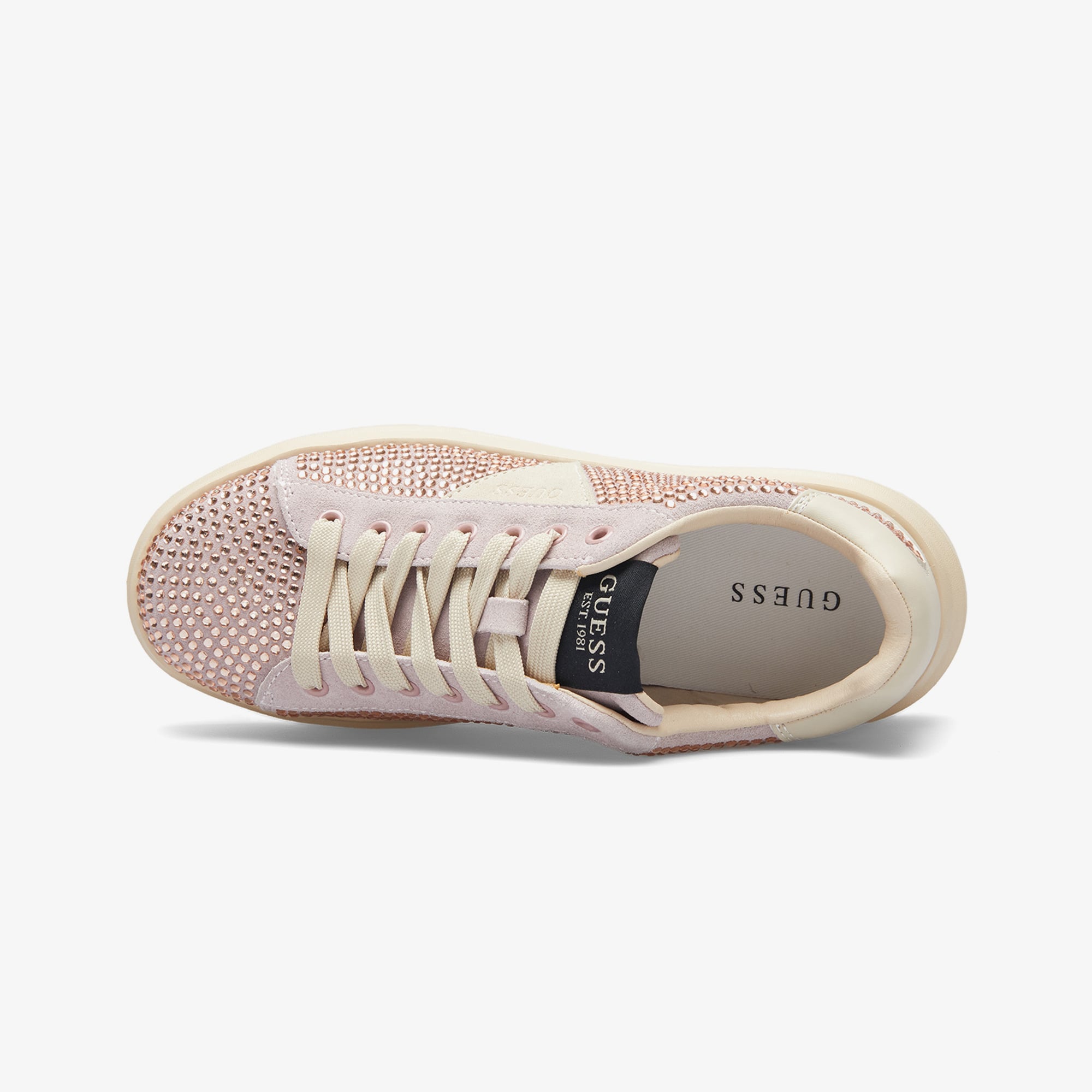 Guess Elbina Suede Kadın Pembe Sneaker - Görsel 6